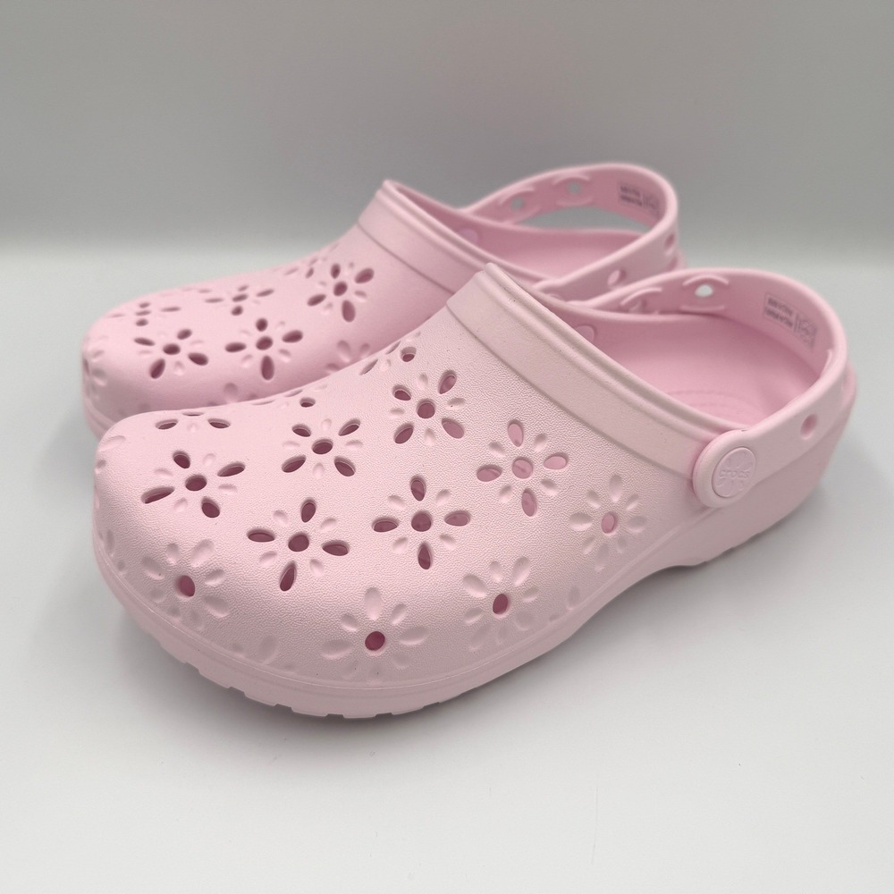 Crocs Classic Floral Cut Out Clog M4/W6 Pink 210927-6ZW **NEW** - Picture 3 of 15